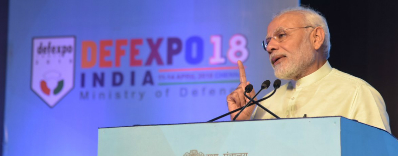 pm narendra modi ne kiya defence expo 2018 ka udghaatan