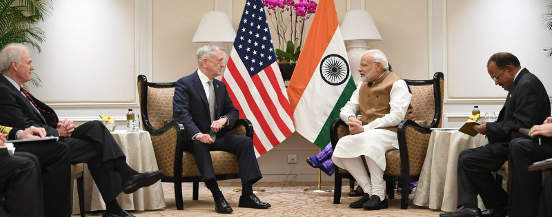 pm modi ne singapore me ki ameriki raksha mantri mattis se mulakaat